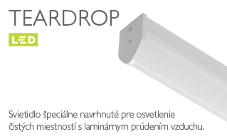 TEARDROP – prisadené svietidlo pre osvetlenie čistých priestorov